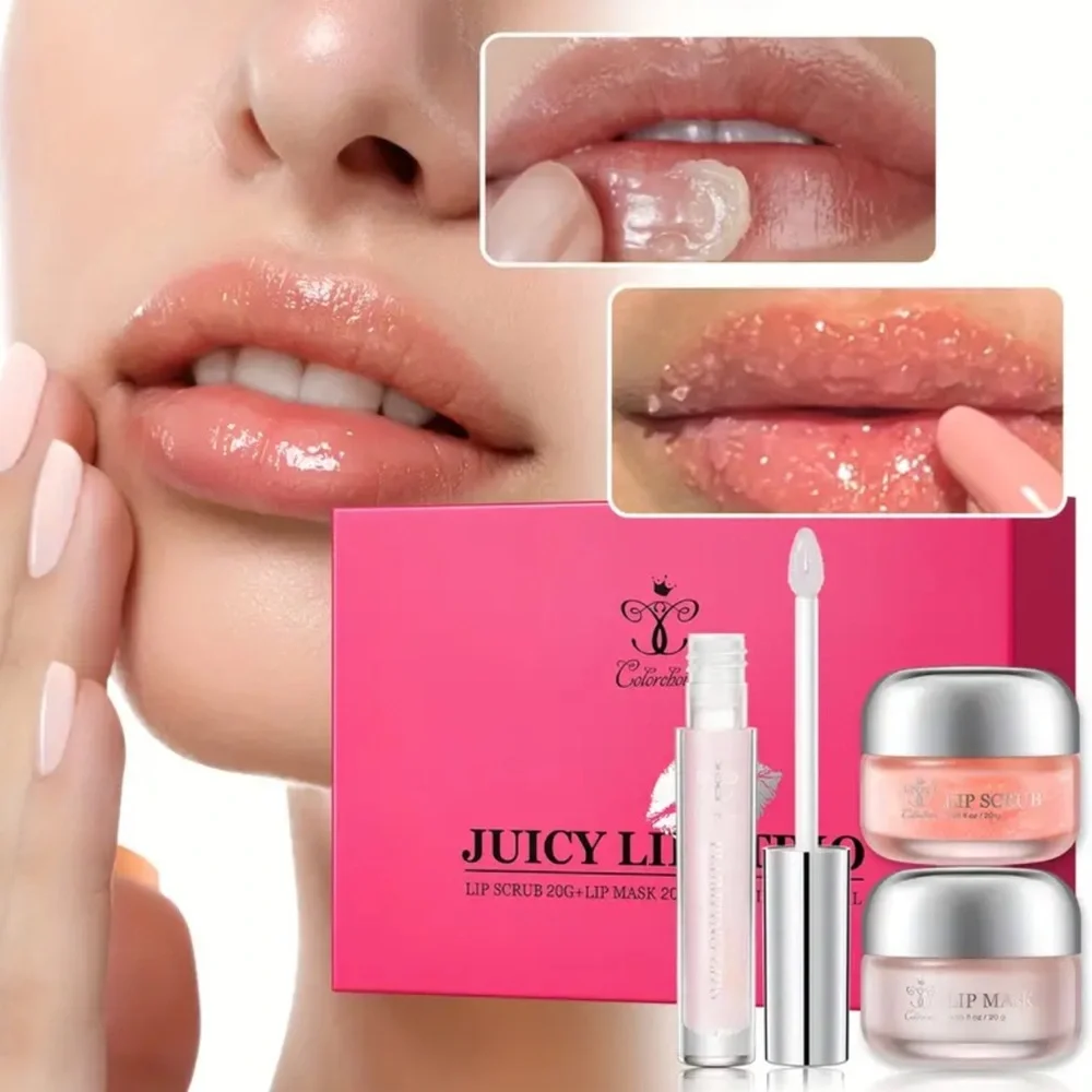Juicy Lips Trio Set - Pink and Clear. New in Box